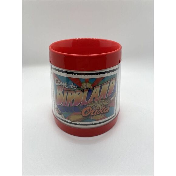 Vintage Thermo-Serv Baltimore Orioles Short Mug- Budweiser & Come To Birdland - Picture 1 of 5